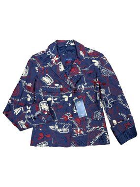 PIAZZA SEMPIONE Women's NWT Italian Embroidered Blazer | Size 42 (6/8)